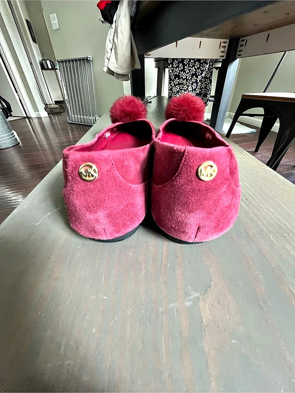 Michael Kors Remi Pom Suede Ballet Flats